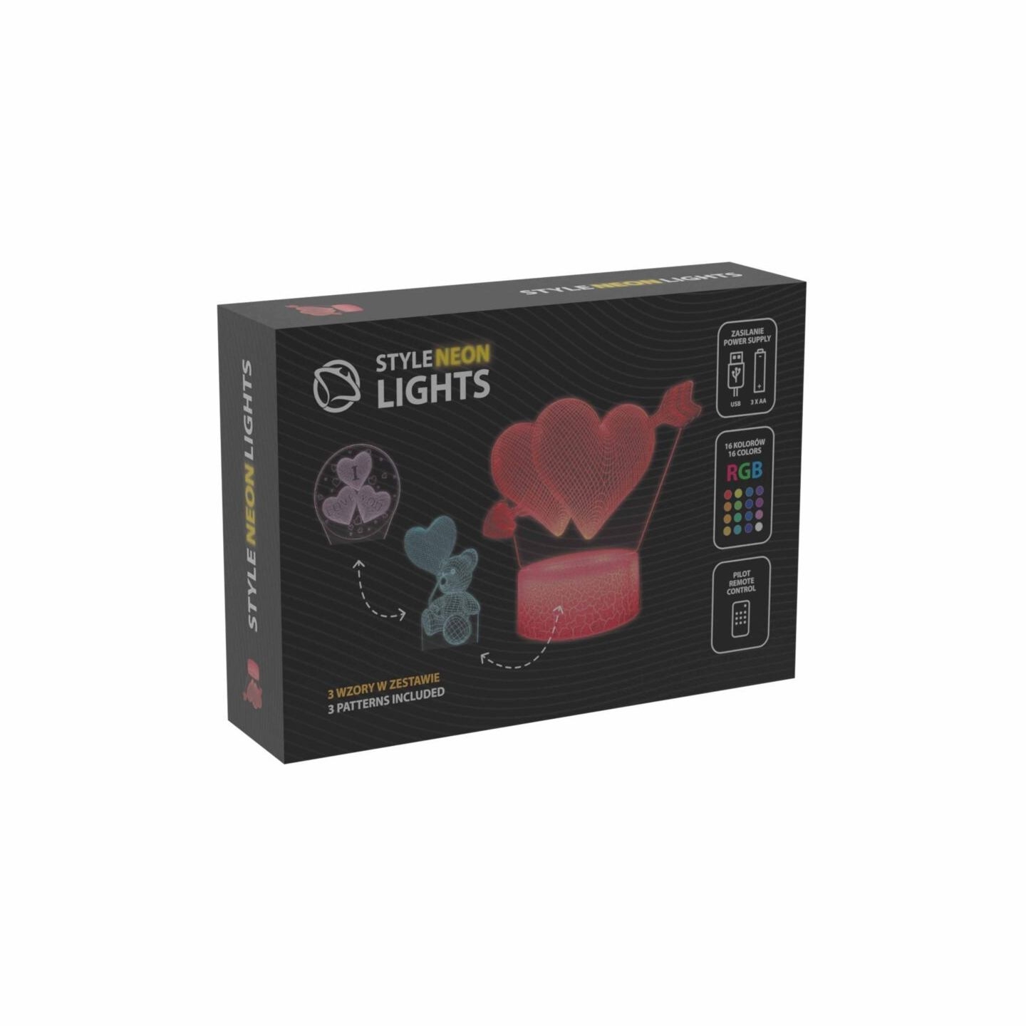 Manta SNL115RGB LED lamp Light decoration Heart RGB 3D