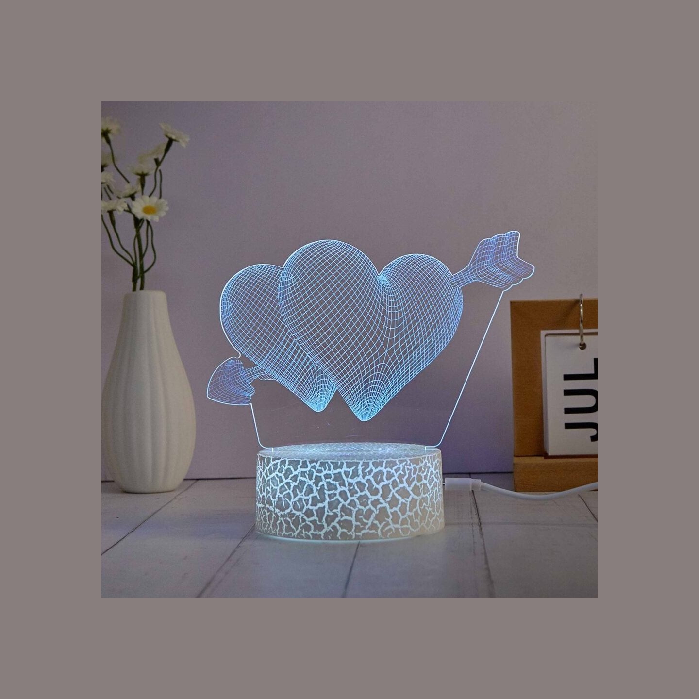 Manta SNL115RGB LED lamp Light decoration Heart RGB 3D