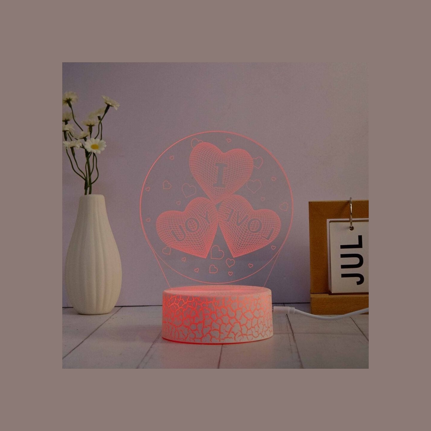 Manta SNL115RGB LED lamp Light decoration Heart RGB 3D