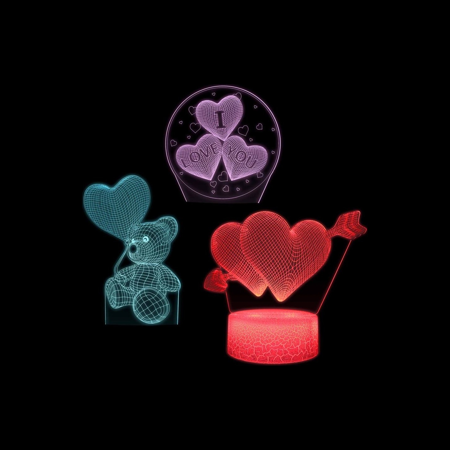 Manta SNL115RGB LED lamp Light decoration Heart RGB 3D