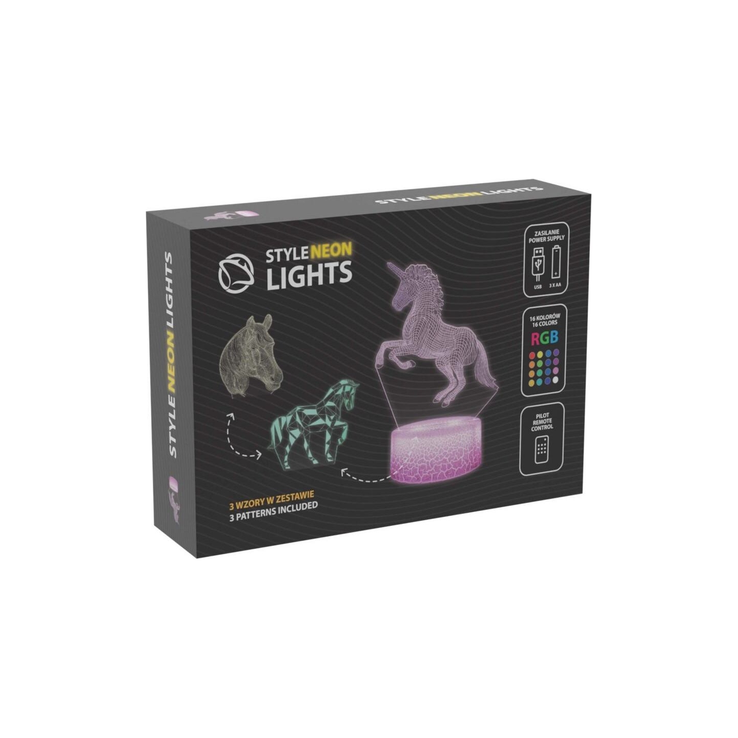 Manta SNL116RGB LED lamp Light decoration Horses RGB 3D
