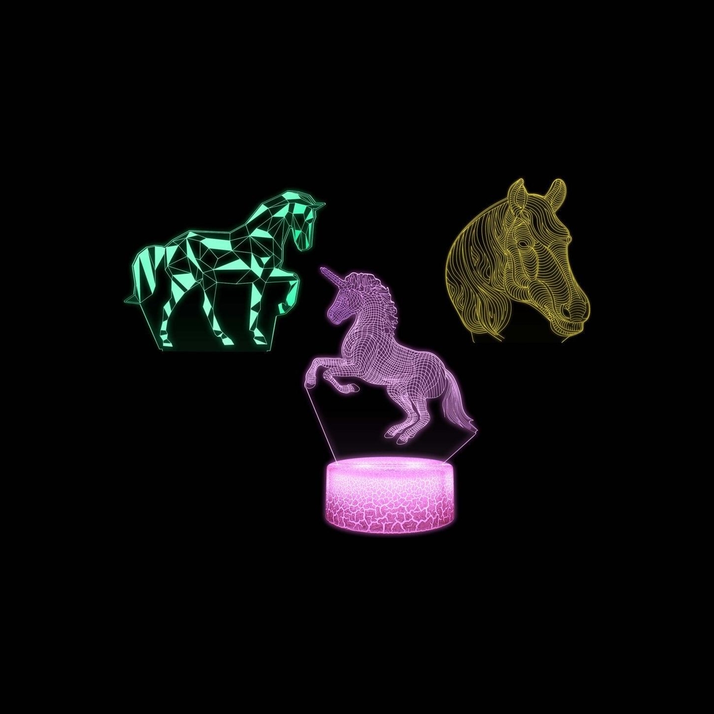 Manta SNL116RGB LED lamp Light decoration Horses RGB 3D