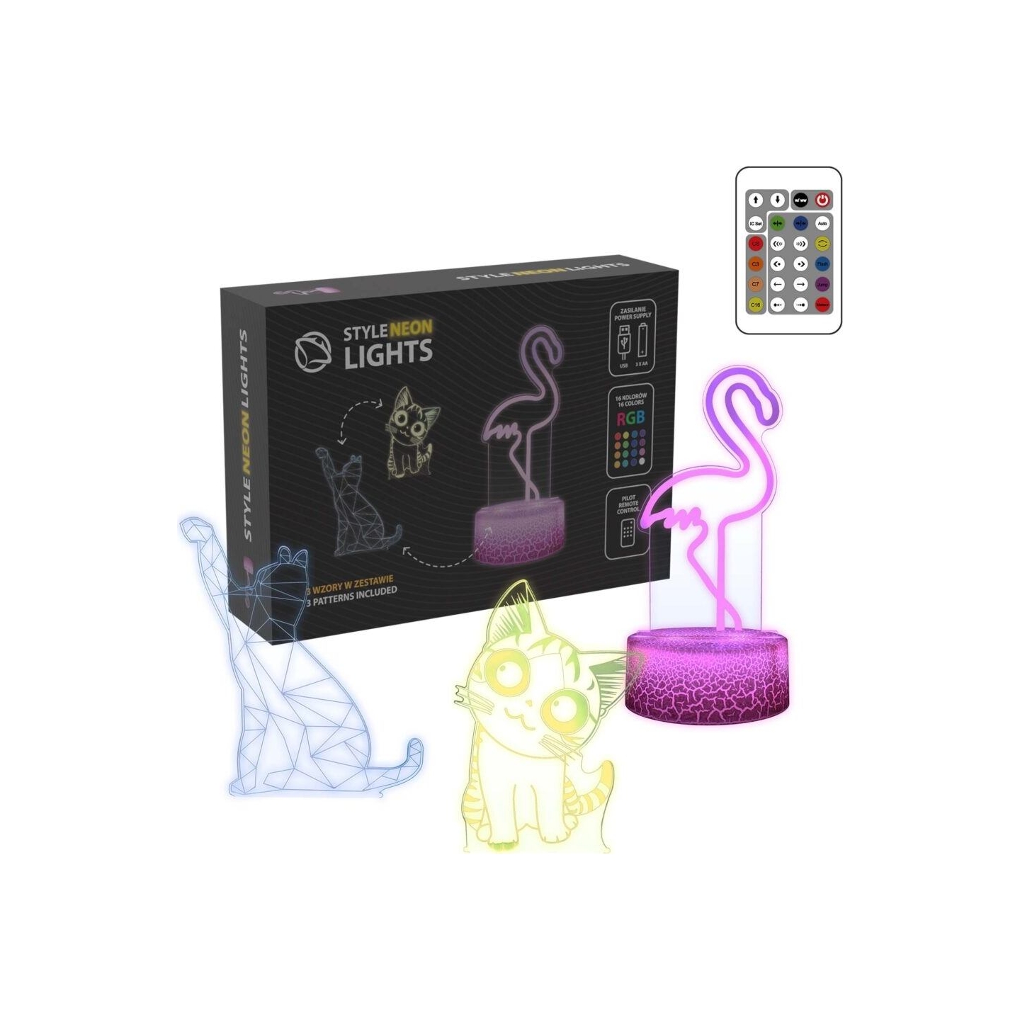 Manta SNL119RGB LED lamp Light decoration Animals RGB 3D