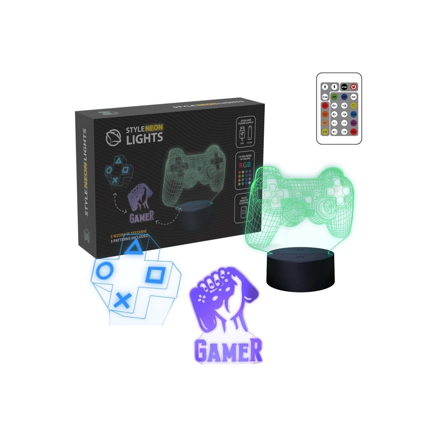 Manta SNL122RGB LED lamp Light decoration Game 2 RGB 3D