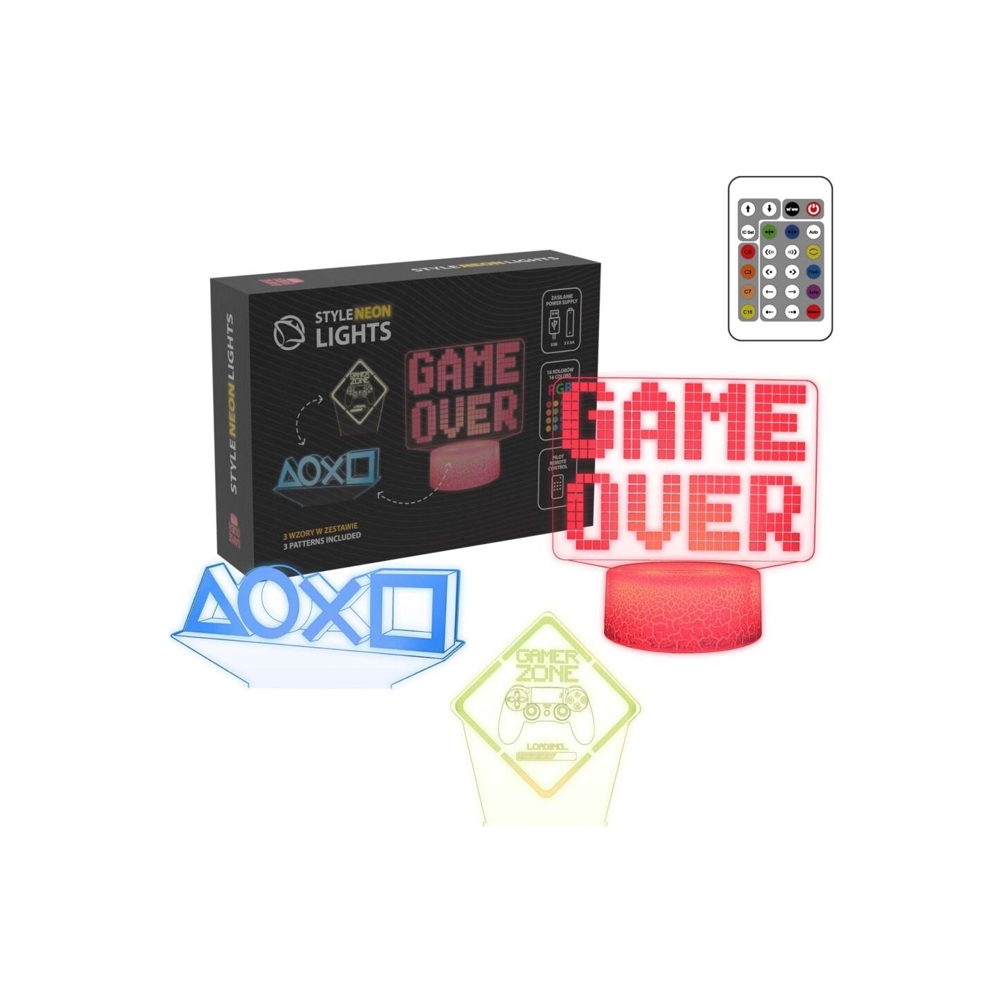 Manta SNL123RGB LED lamp Light decoration Game 3 RGB 3D