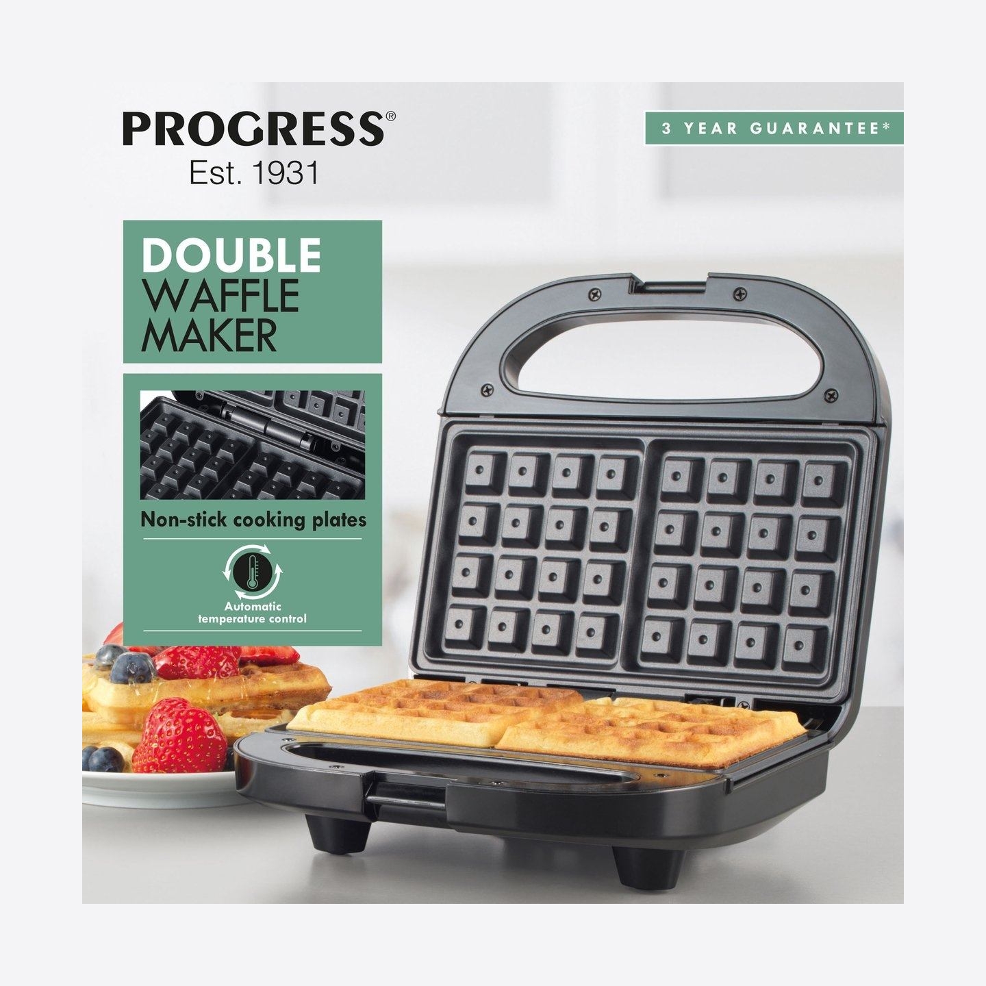 Progress EK5852PVDE Double Waffle Maker