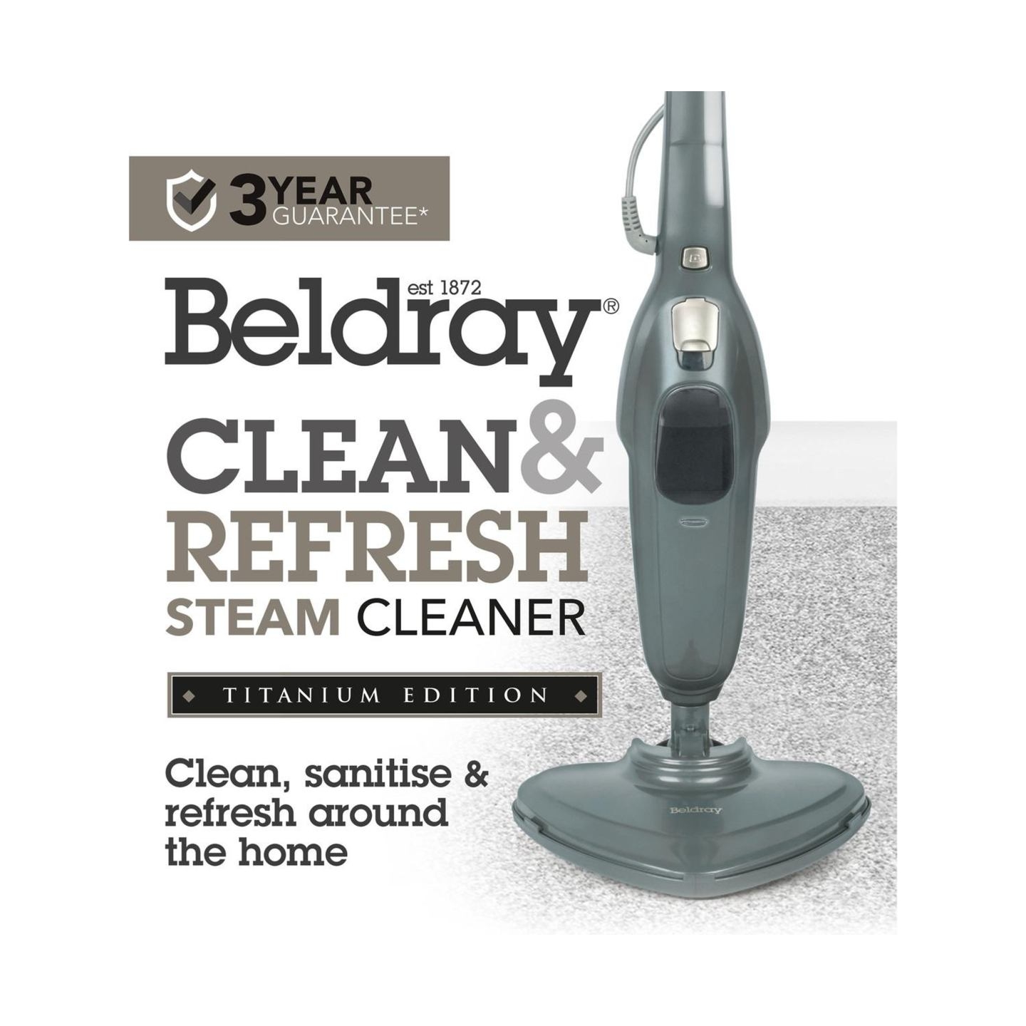 Beldray BEL01986VDER Clean and Refresh Steam Cleaner