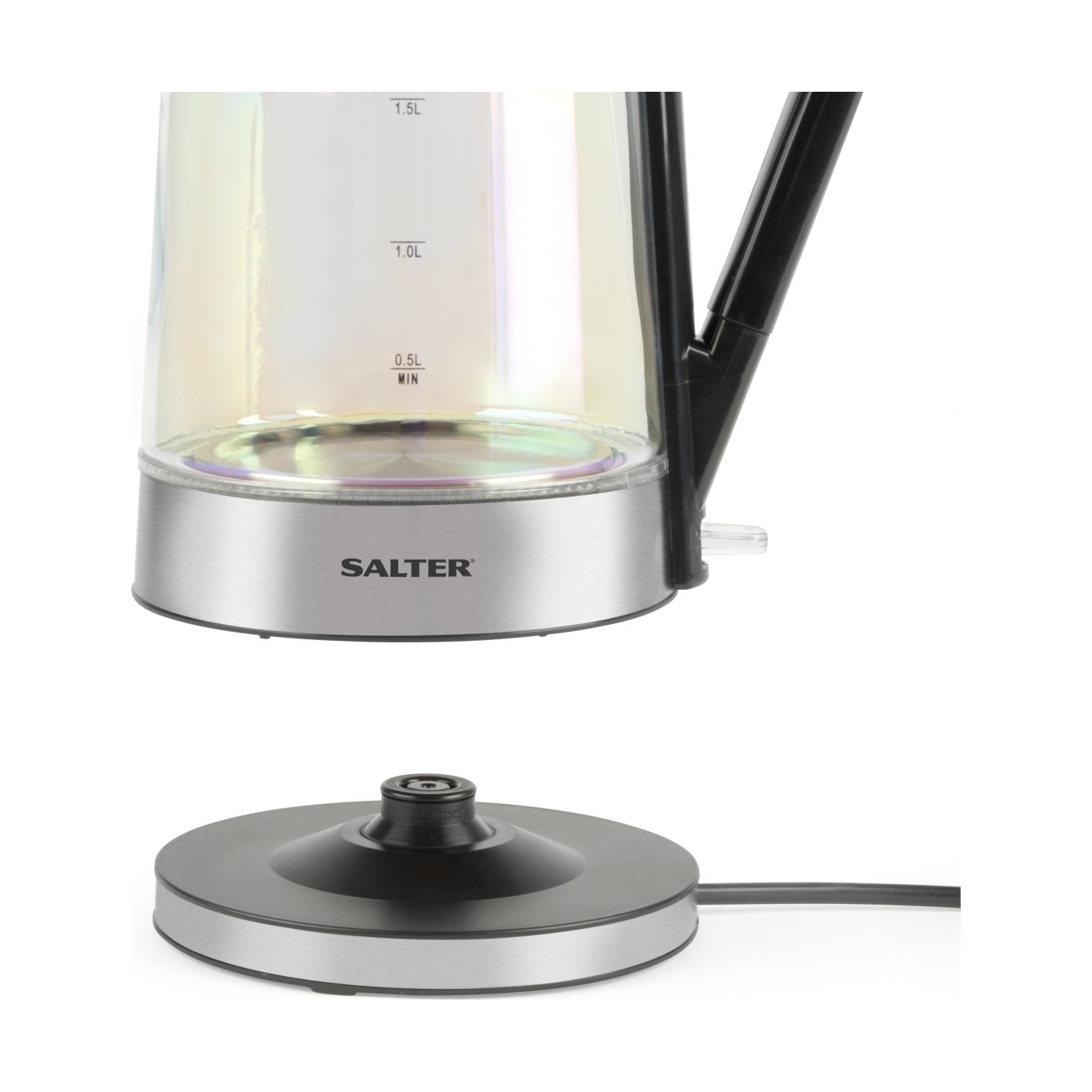Salter EK5078IRFVDE Iridescent Glass Kettle