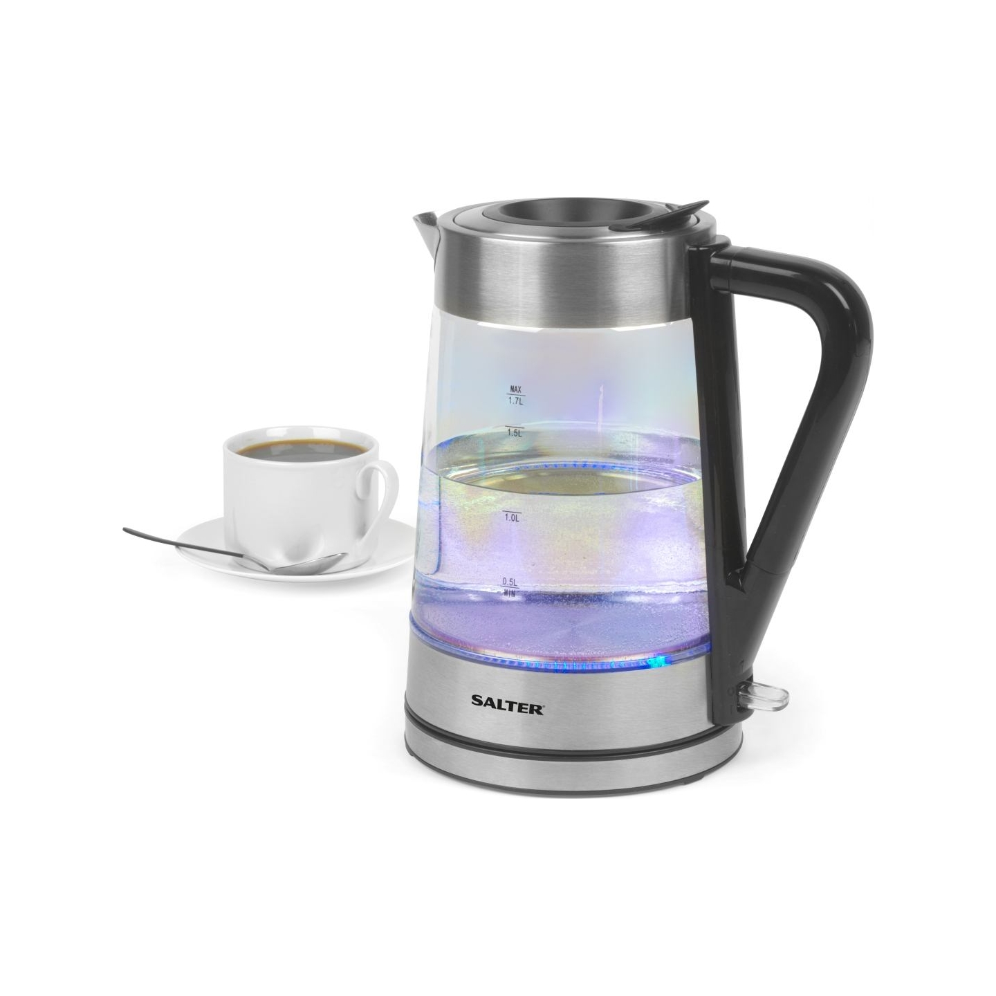 Salter EK5078IRFVDE Iridescent Glass Kettle