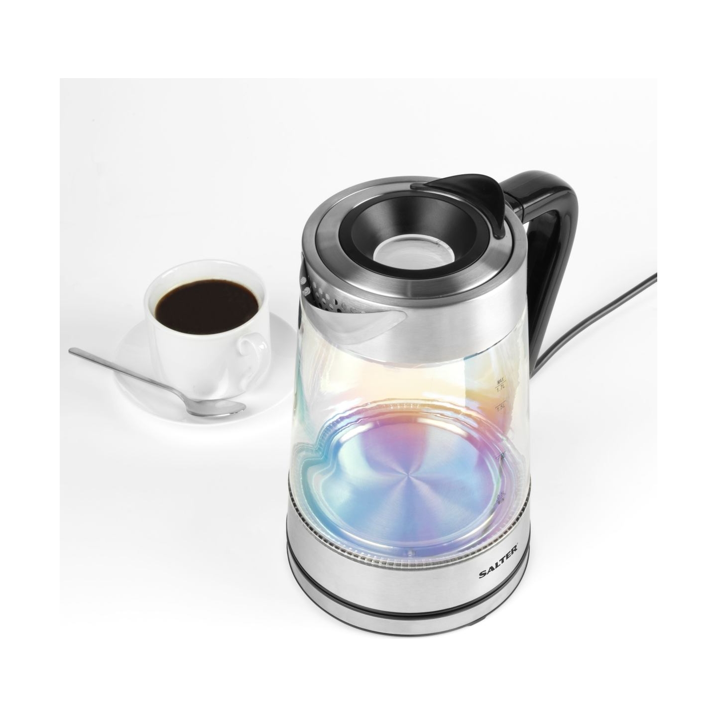 Salter EK5078IRFVDE Iridescent Glass Kettle
