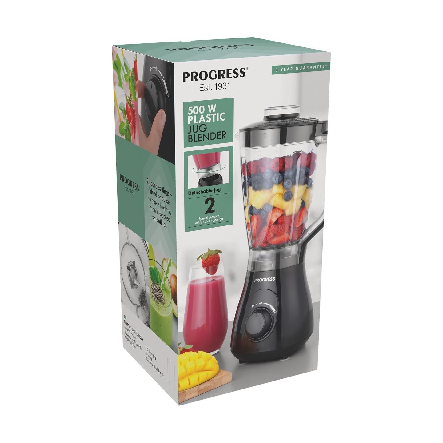 Progress EK6647PVDE 500W Plastic Jug Blender