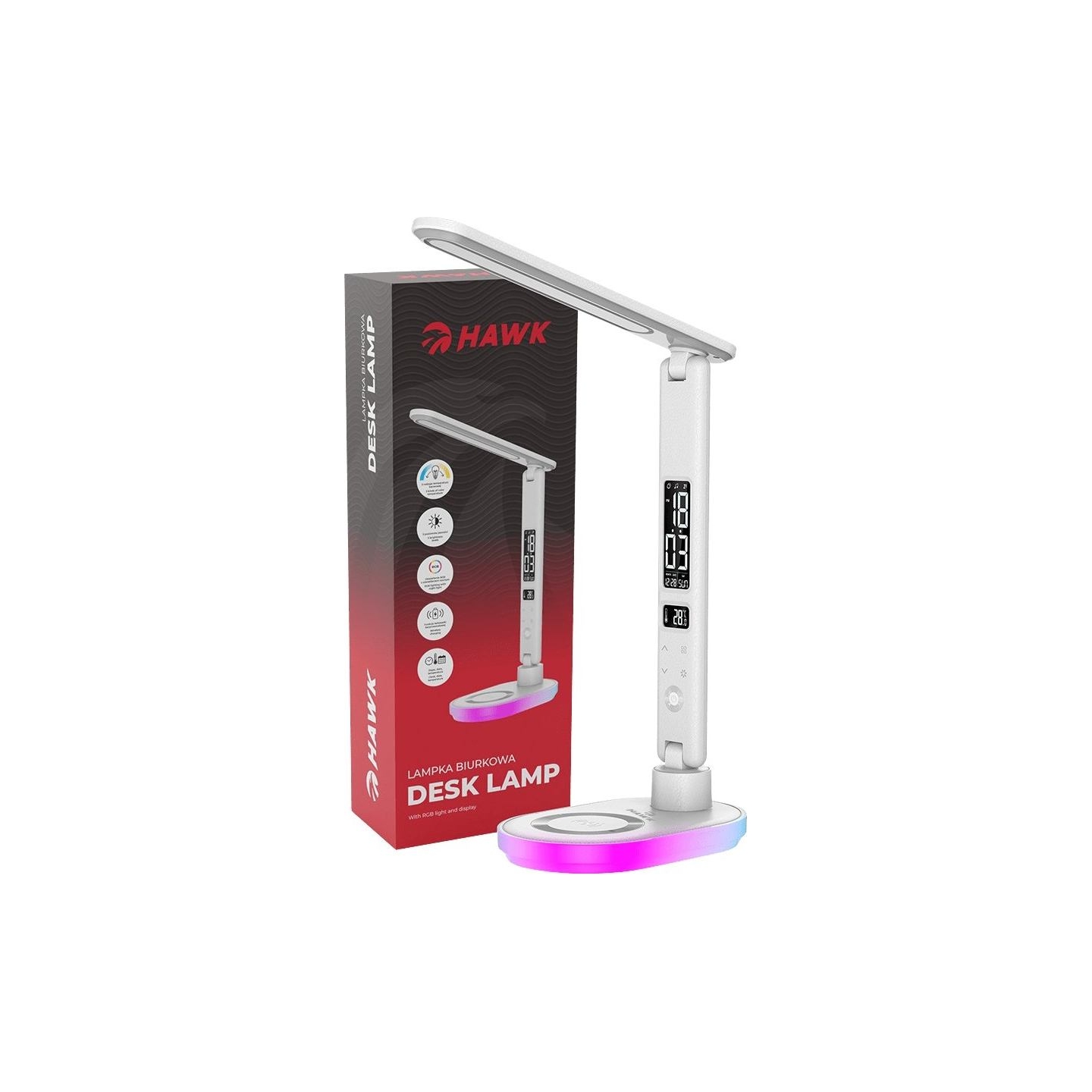 Hawk HW-LAMP03 LED Desk Lamp White RGB