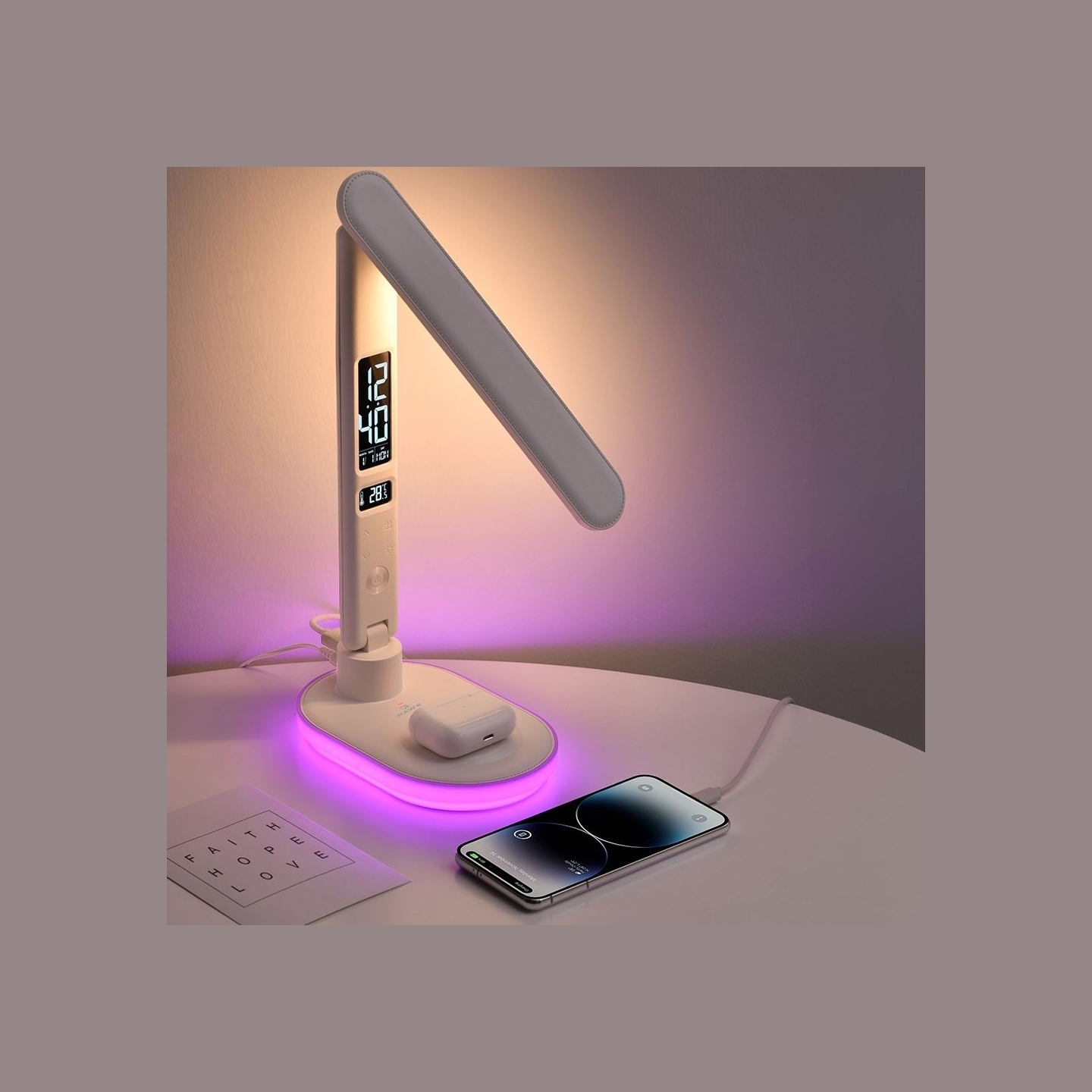Hawk HW-LAMP03 LED Desk Lamp White RGB