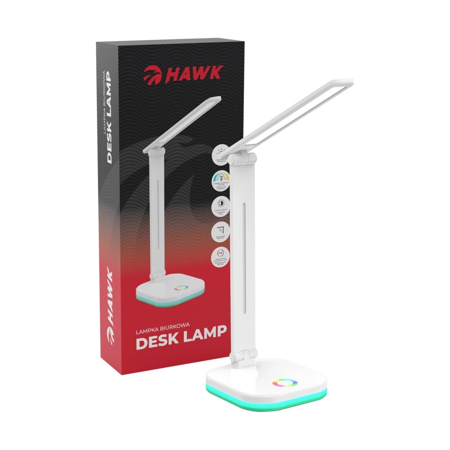 Hawk HWDL001WH Desk Lamp White
