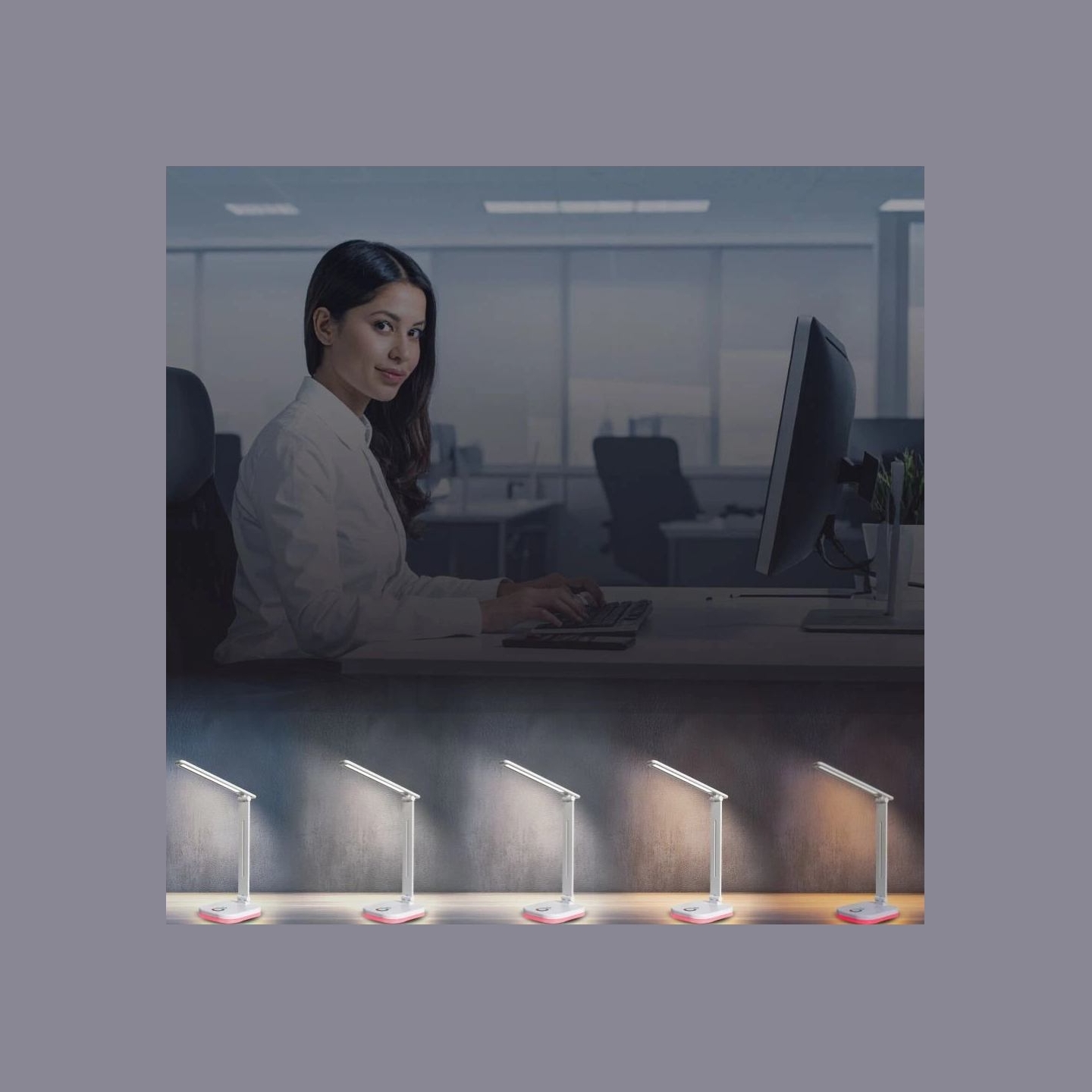 Hawk HWDL001WH Desk Lamp White