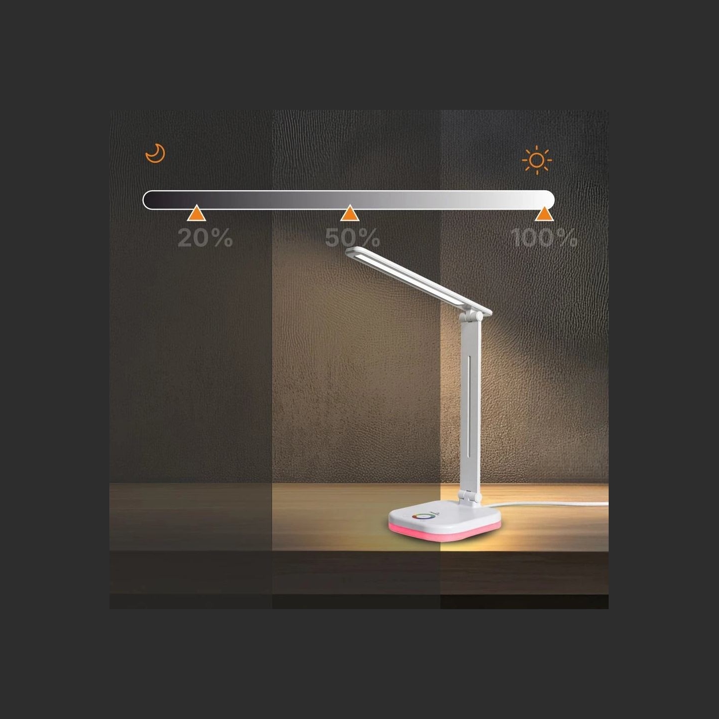 Hawk HWDL001WH Desk Lamp White