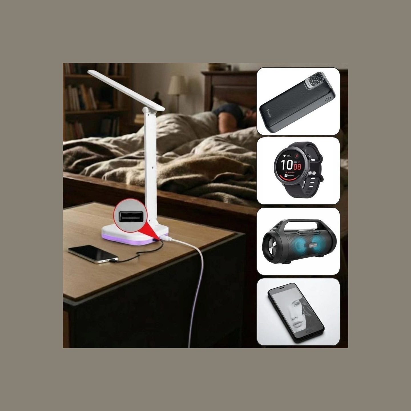 Hawk HWDL001WH Desk Lamp White