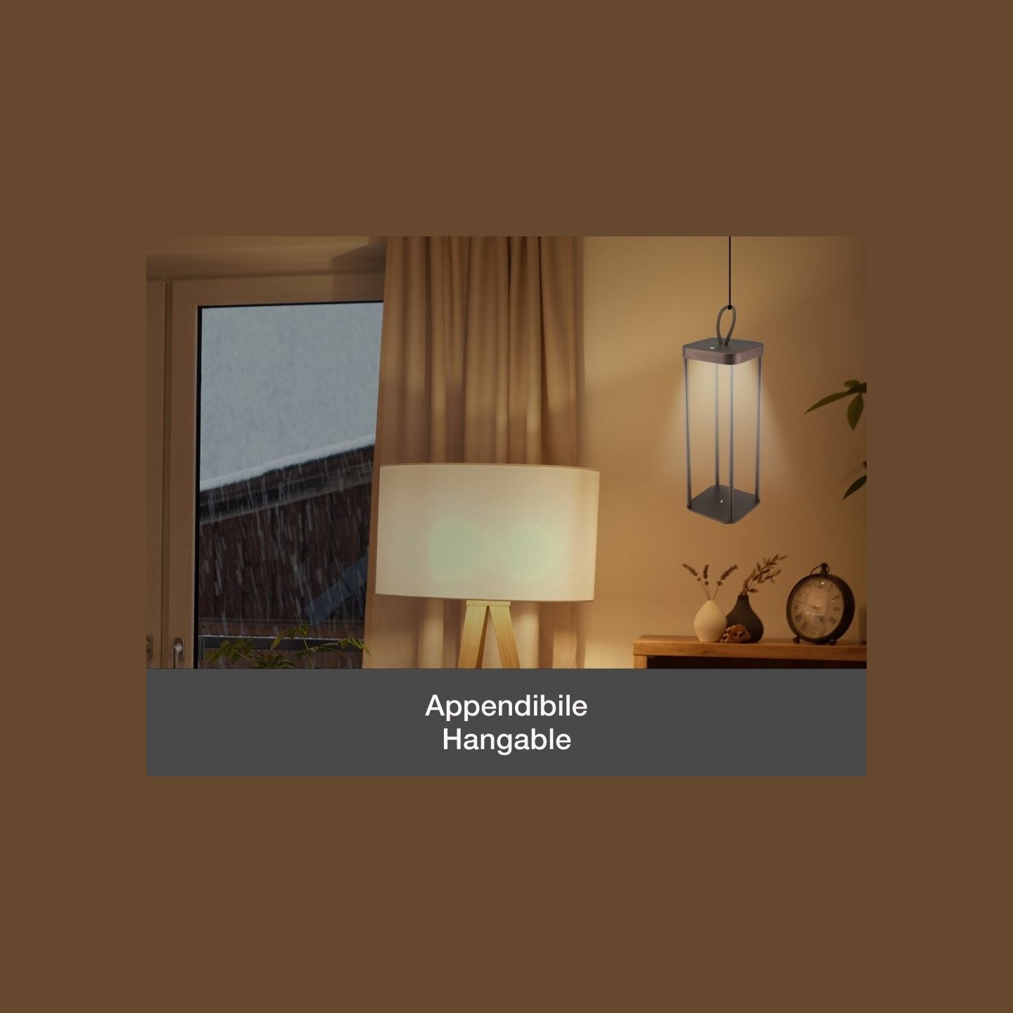 Beper P207ILI102 Rechargeable Lantern Corten