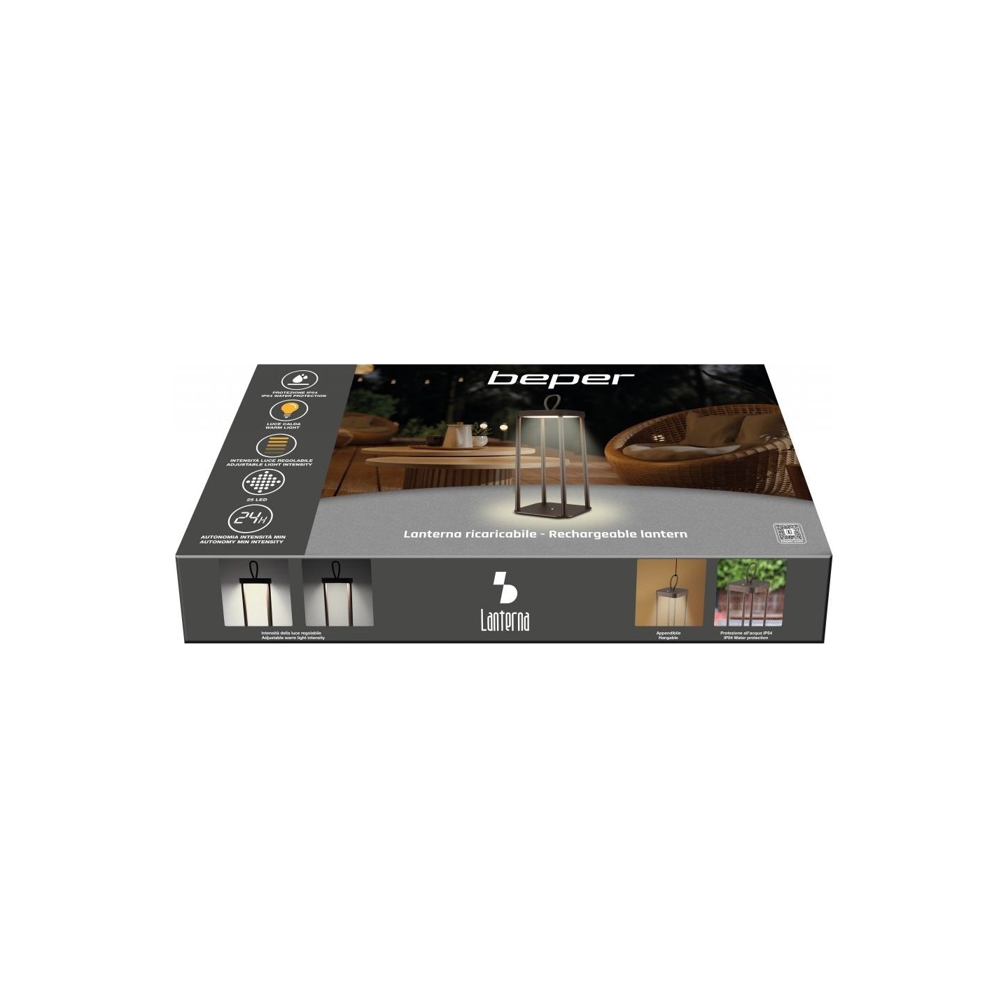 Beper P207ILI102 Rechargeable Lantern Corten