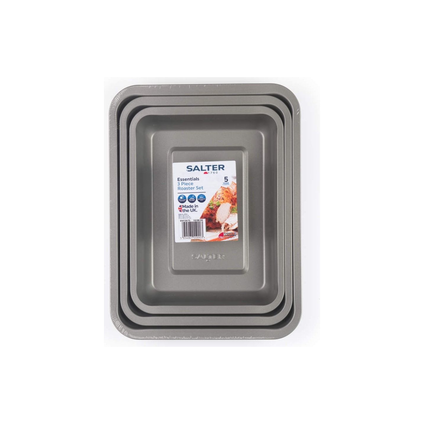 Salter BW13675 Essentials 3-Piece Roasting Tray Set