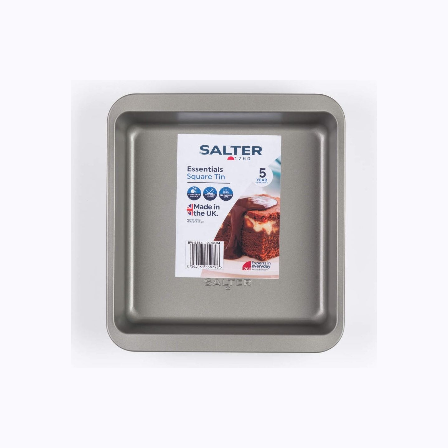 Salter BW13664 Essentials 26cm Square Baking Tin