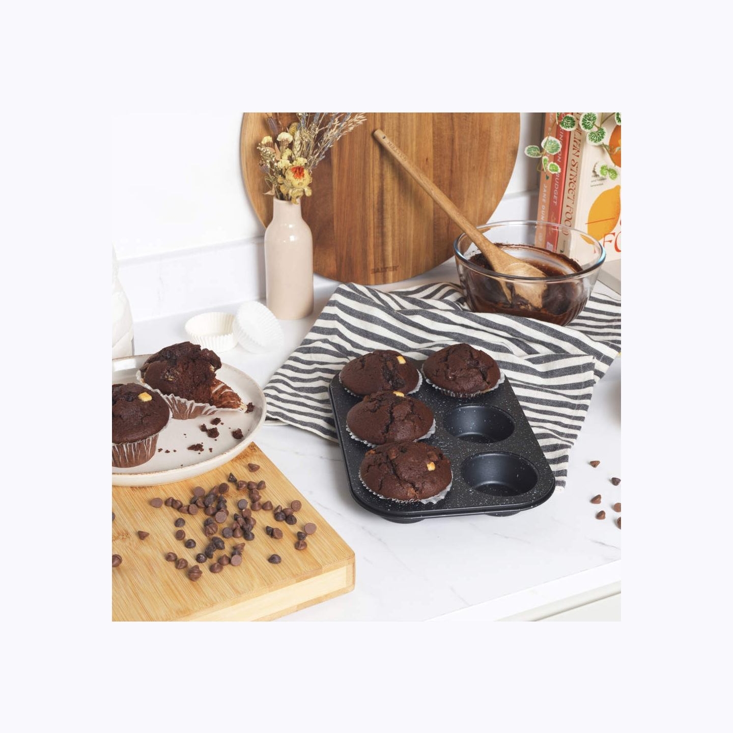 Salter BW07035BRMFOB Megastone 6 Cup Muffin Pan