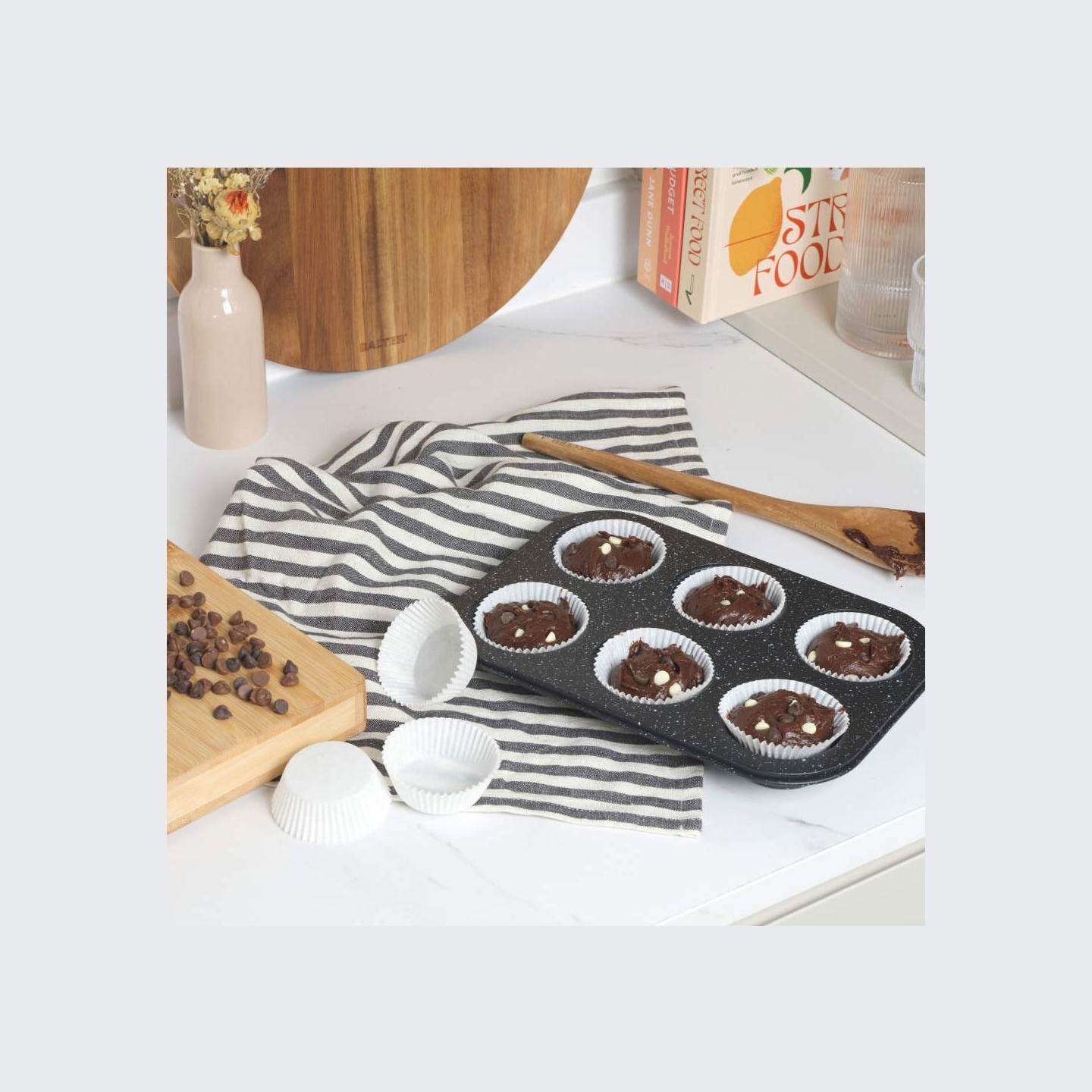 Salter BW07035BRMFOB Megastone 6 Cup Muffin Pan