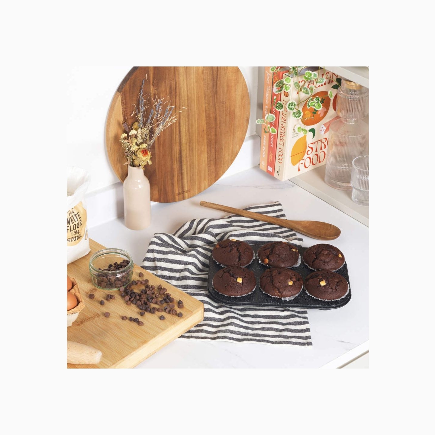 Salter BW07035BRMFOB Megastone 6 Cup Muffin Pan