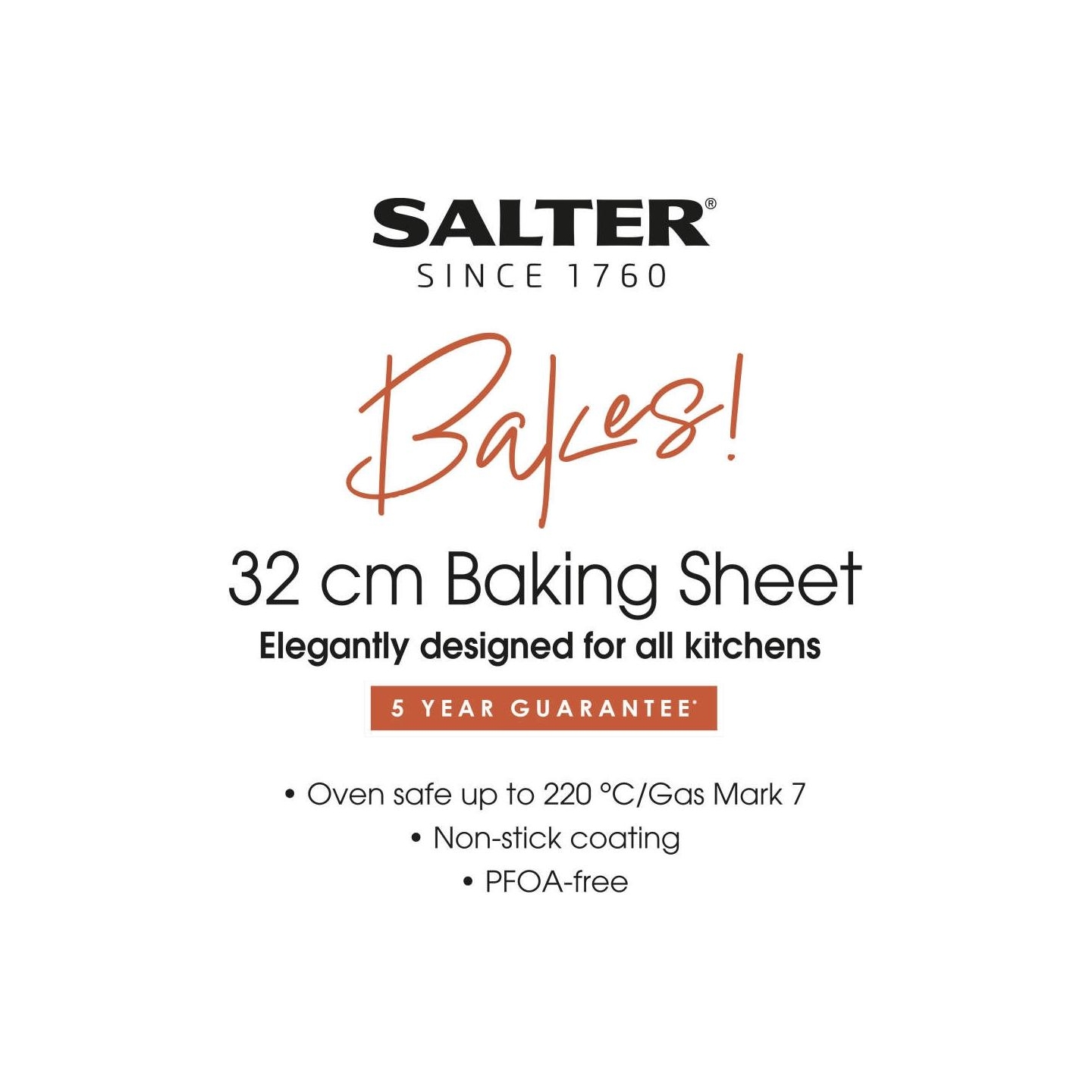 Salter BW12560EU7 Bakes 32cm Baking Sheet