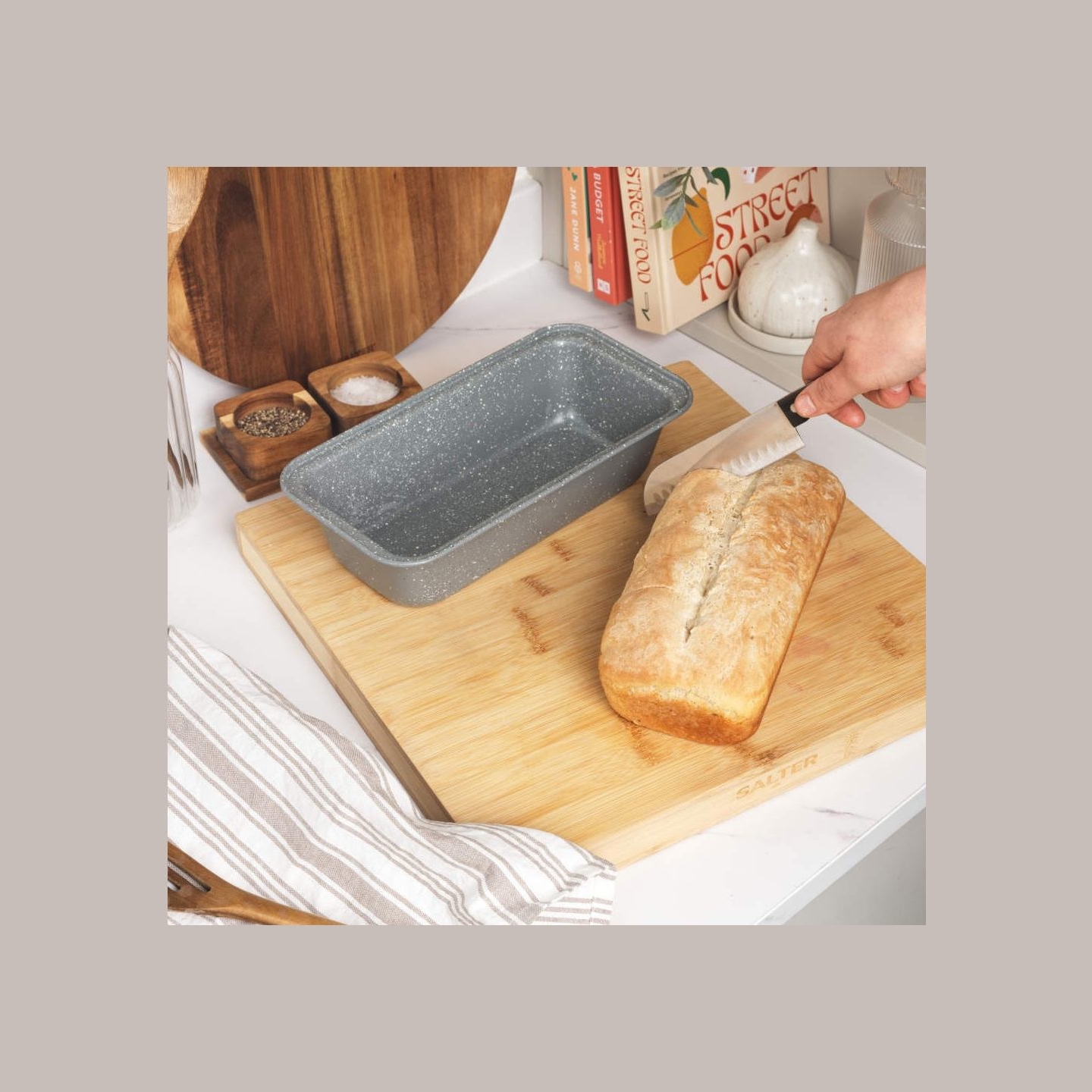 Salter BW02776G3EU7  Marblestone  27cm Loaf Pan