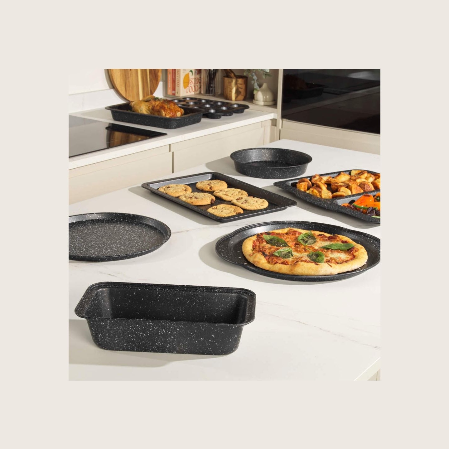 Salter BW070371EU7 Marblestone  27cm Loaf Pan, Silver
