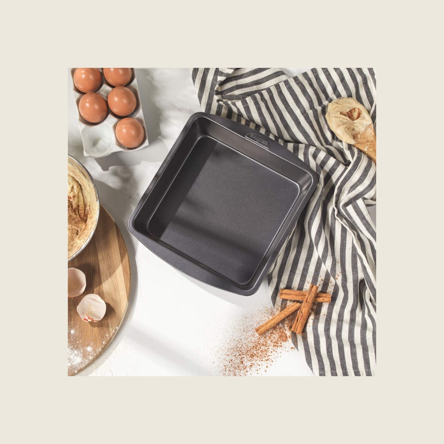 Salter BW14176 100%  Recycled Carbon Steel 21cm Square Pan