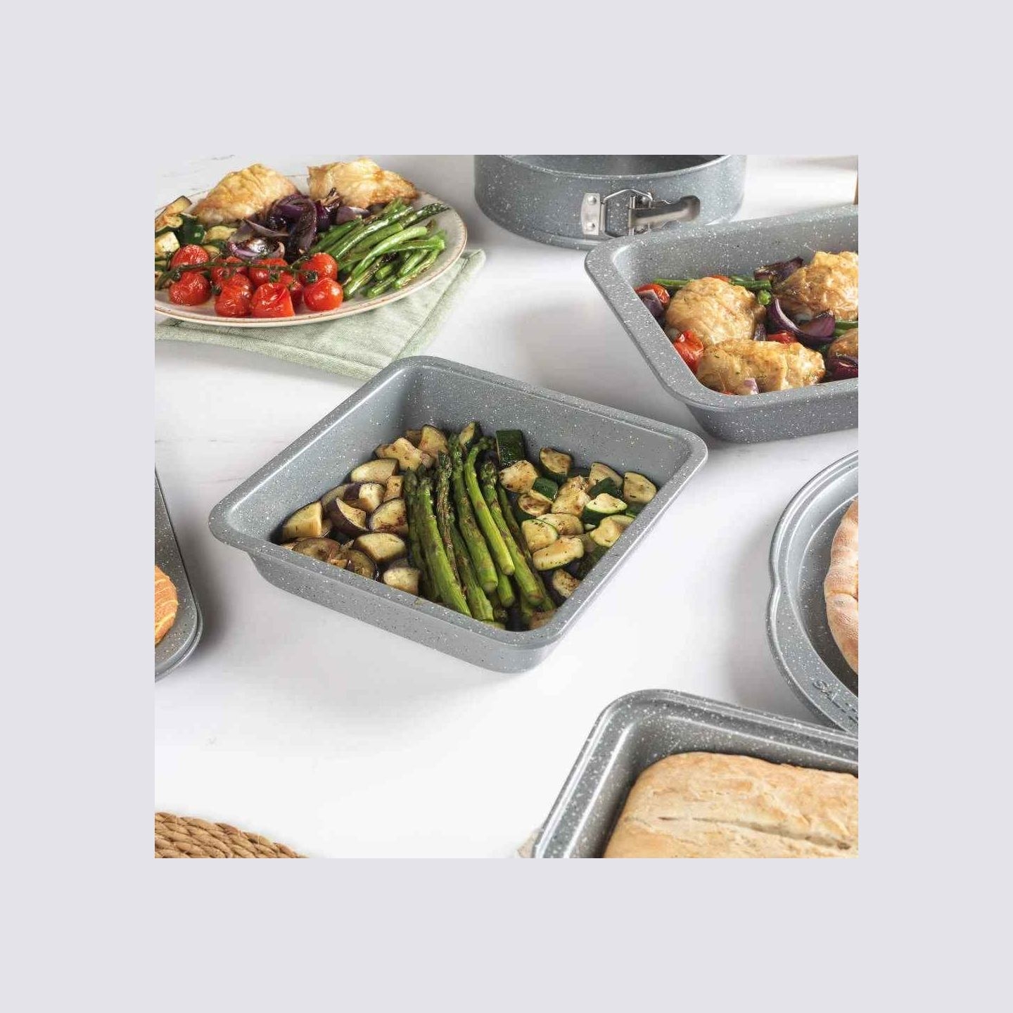 Salter BW02780G4EU7 Marblestone 22.5cm Square Pan