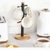Salter BW1356611EU7 Toronto Mug Tree, Wood/Black