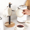 Salter BW1356611EU7 Toronto Mug Tree, Wood/Black