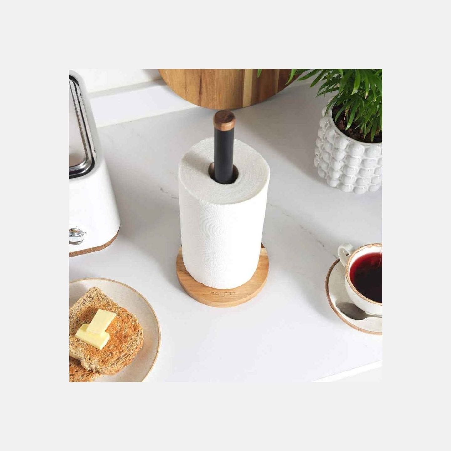 Salter BW135651EU7 Toronto Kitchen Roll Holder, Black