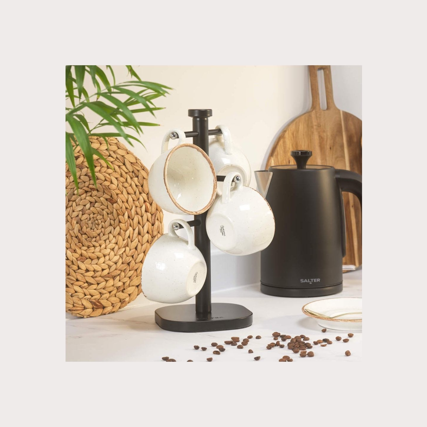 Salter BW14446 Kuro Mug Tree, Black