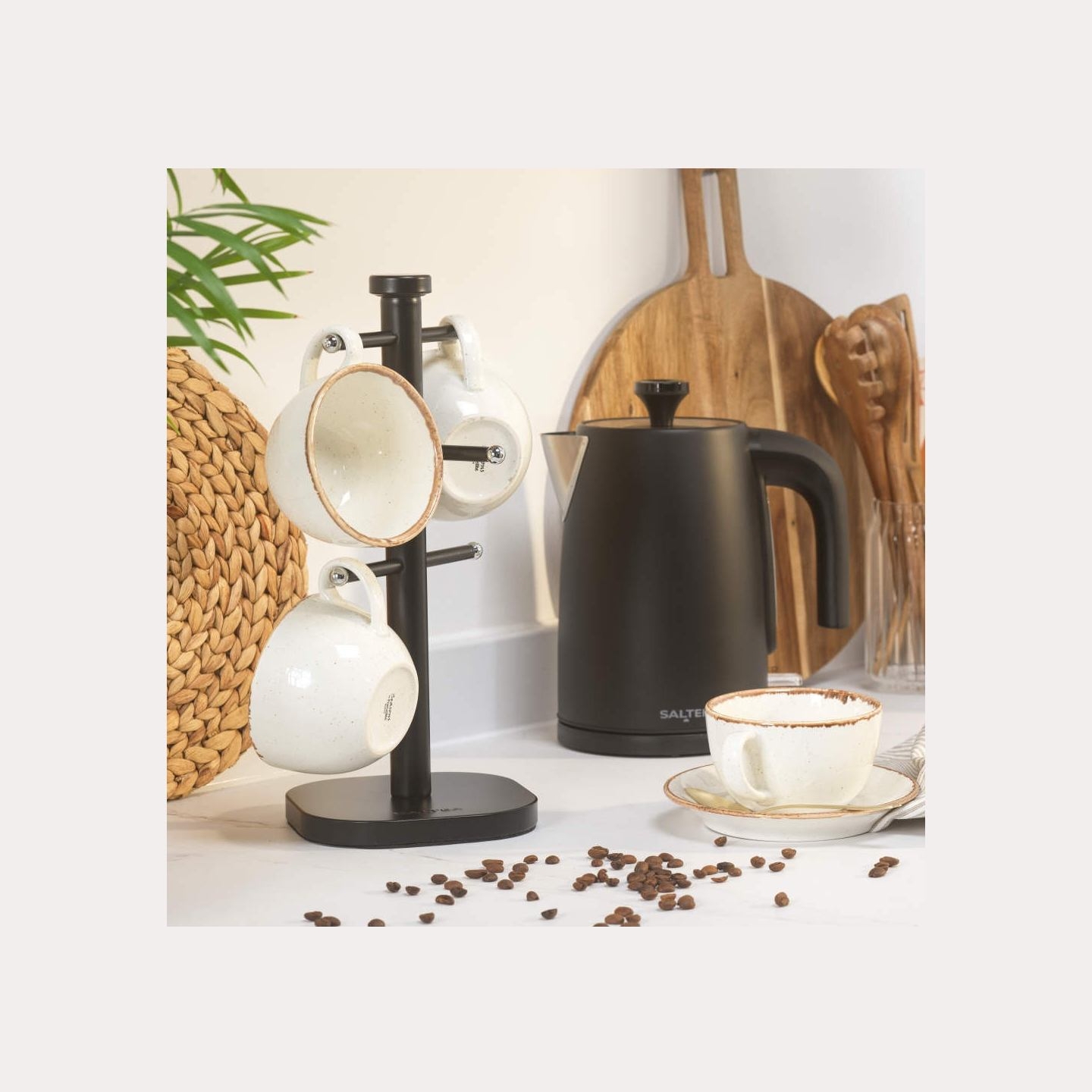 Salter BW14446 Kuro Mug Tree, Black