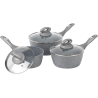 Salter BW02986G1EU7 Marblestone 3-Piece Saucepan Set - 16/18/20cm