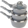 Salter BW02986G1EU7 Marblestone 3-Piece Saucepan Set - 16/18/20cm
