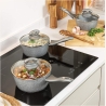Salter BW02986G1EU7 Marblestone 3-Piece Saucepan Set - 16/18/20cm