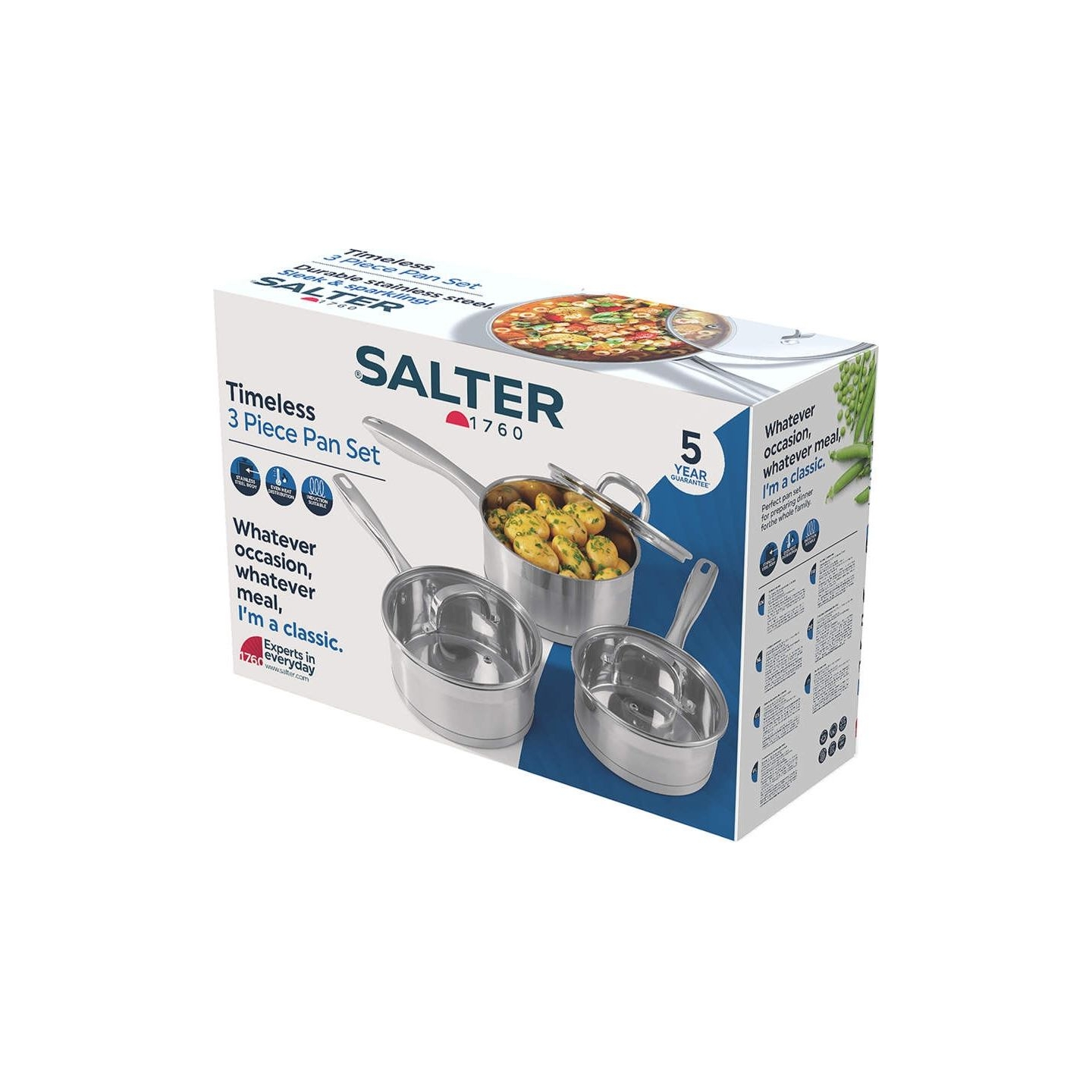 Salter BW06734EU7 Timeless Collection 3-Piece Pan Set