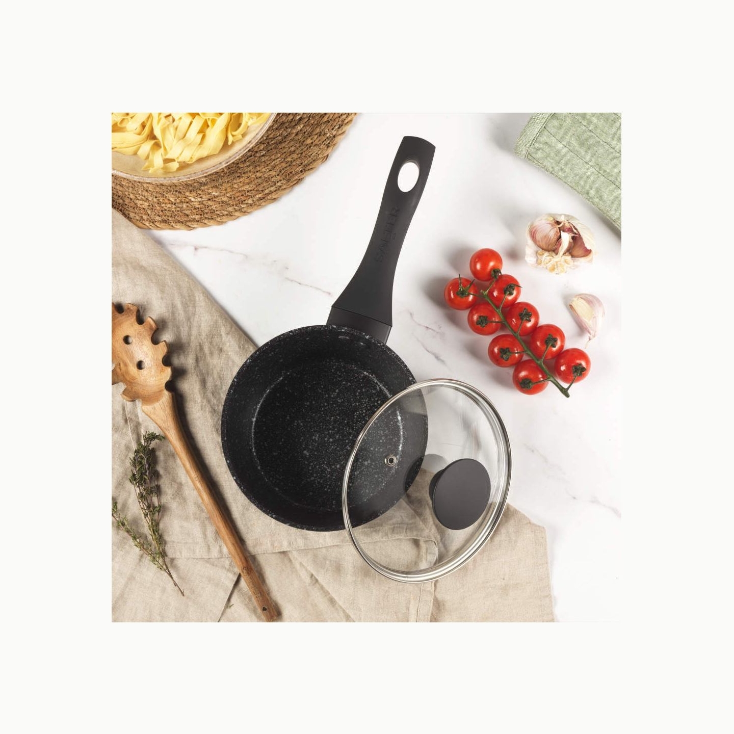 Salter BW05751S2EU7 Megastone 3-Piece Saucepan Set