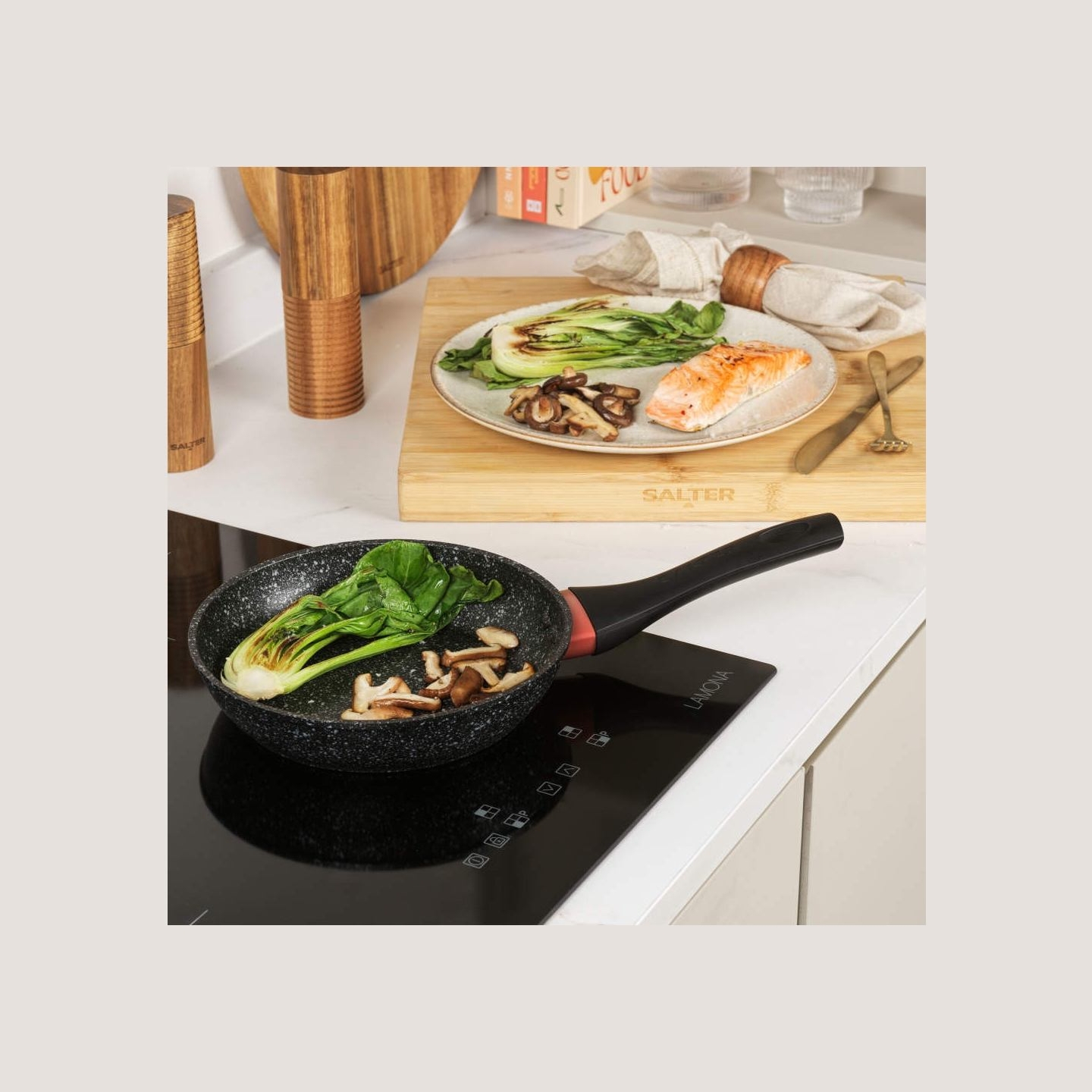 Salter BW10691BRMFOB Megastone Thermo Collar 20cm Frying Pan