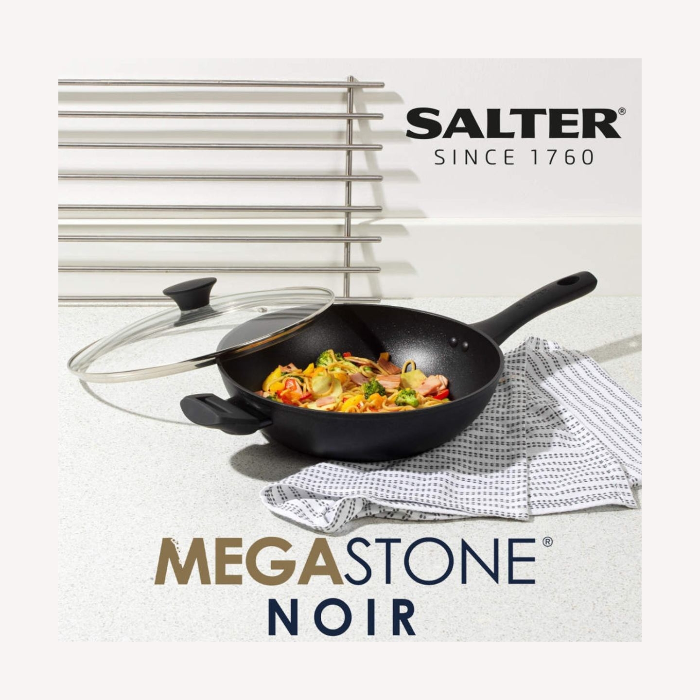 Salter BW09329AR Megastone Noir 28cm Wok