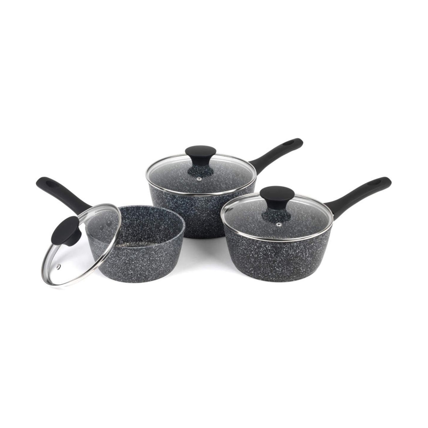 Salter BW11460BRMFO Megastone Thermo Collar 3-Piece Saucepan Set - 16/18/20cm