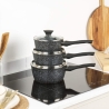Salter BW11460BRMFO Megastone Thermo Collar 3-Piece Saucepan Set - 16/18/20cm
