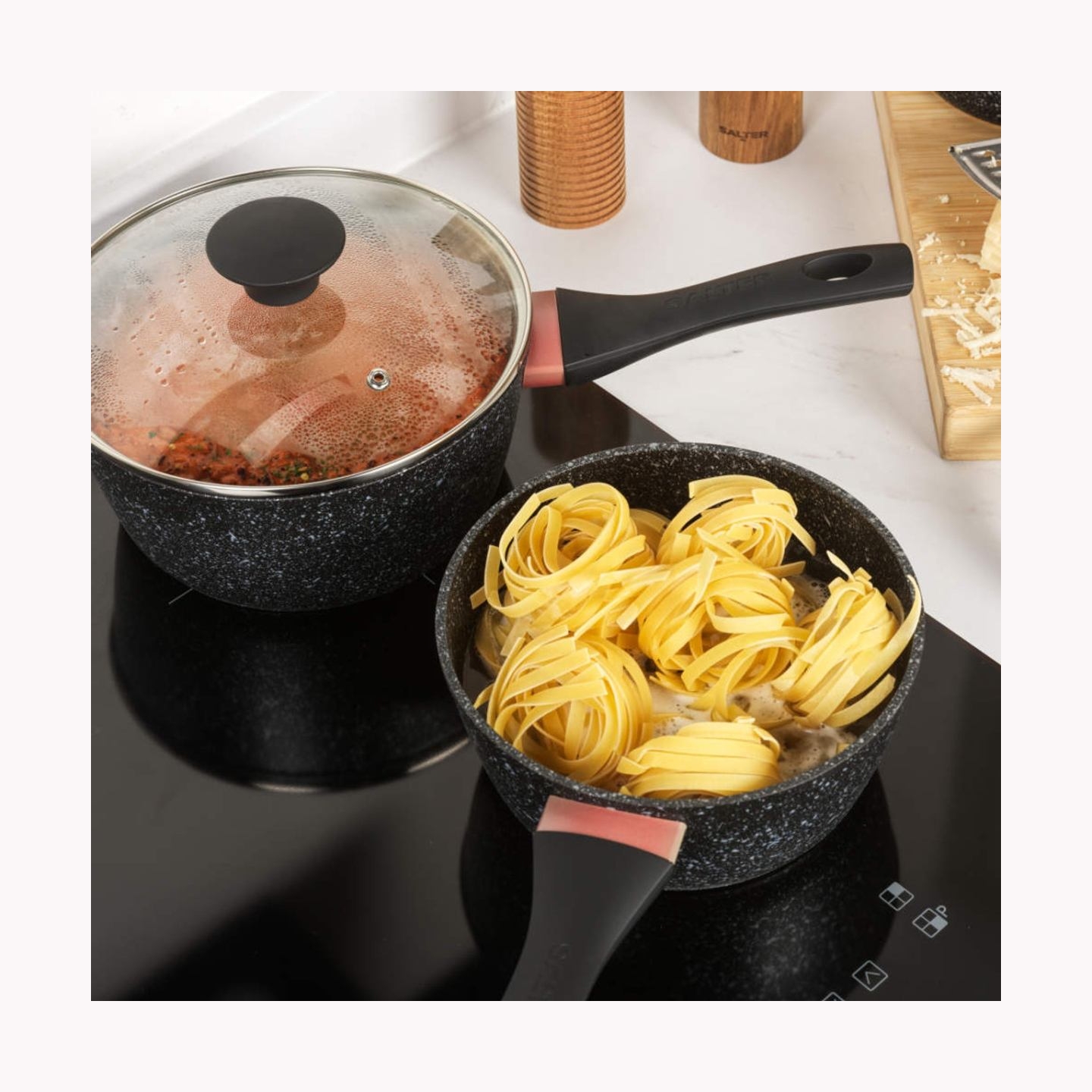 Salter BW11460BRMFO Megastone Thermo Collar 3-Piece Saucepan Set - 16/18/20cm