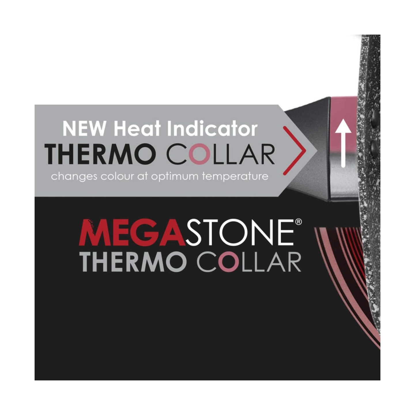 Salter BW11460BRMFO Megastone Thermo Collar 3-Piece Saucepan Set - 16/18/20cm