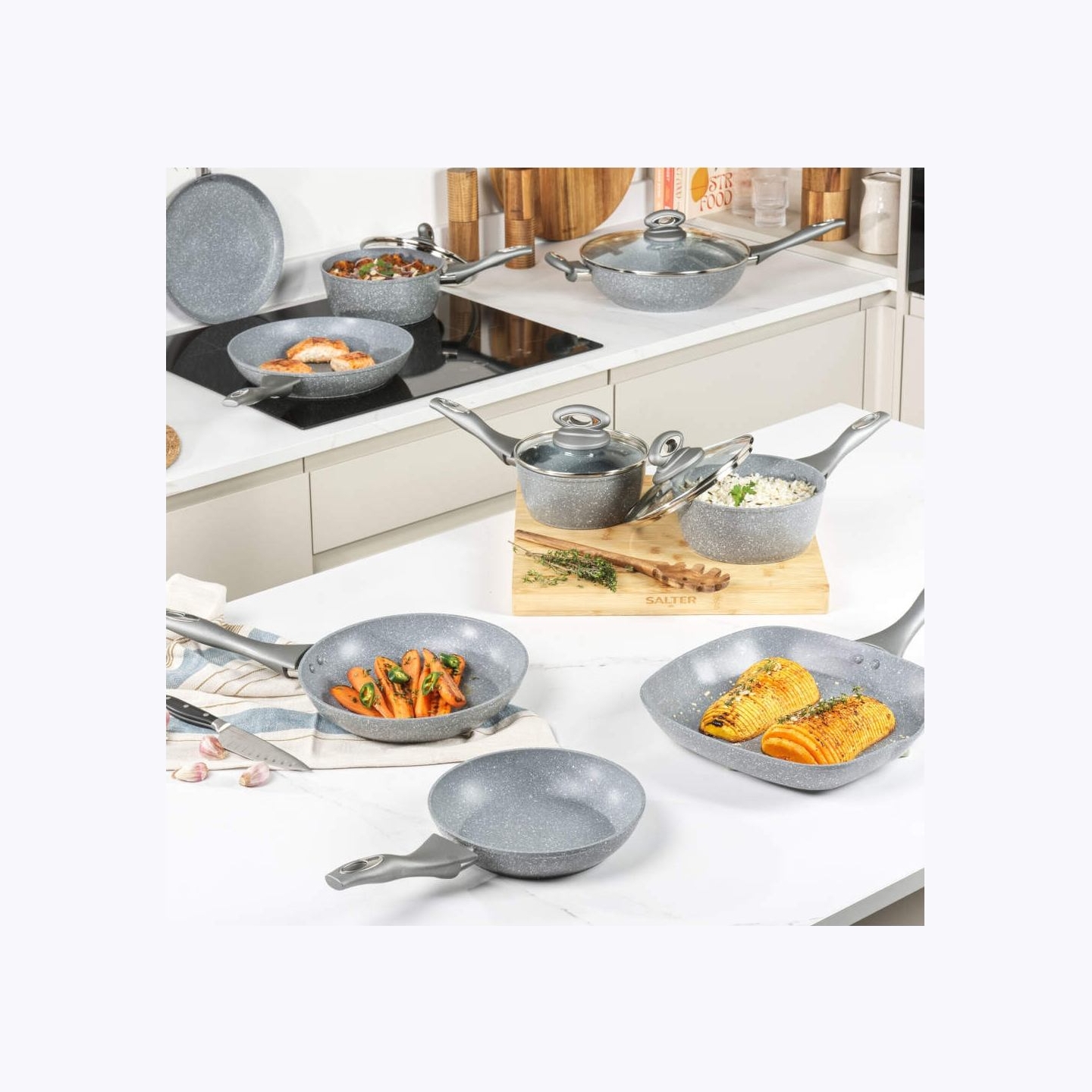 Salter BW02773G1EU7 Marblestone 28cm Griddle Pan